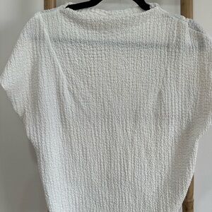 Zara White Textured Women's Blouse